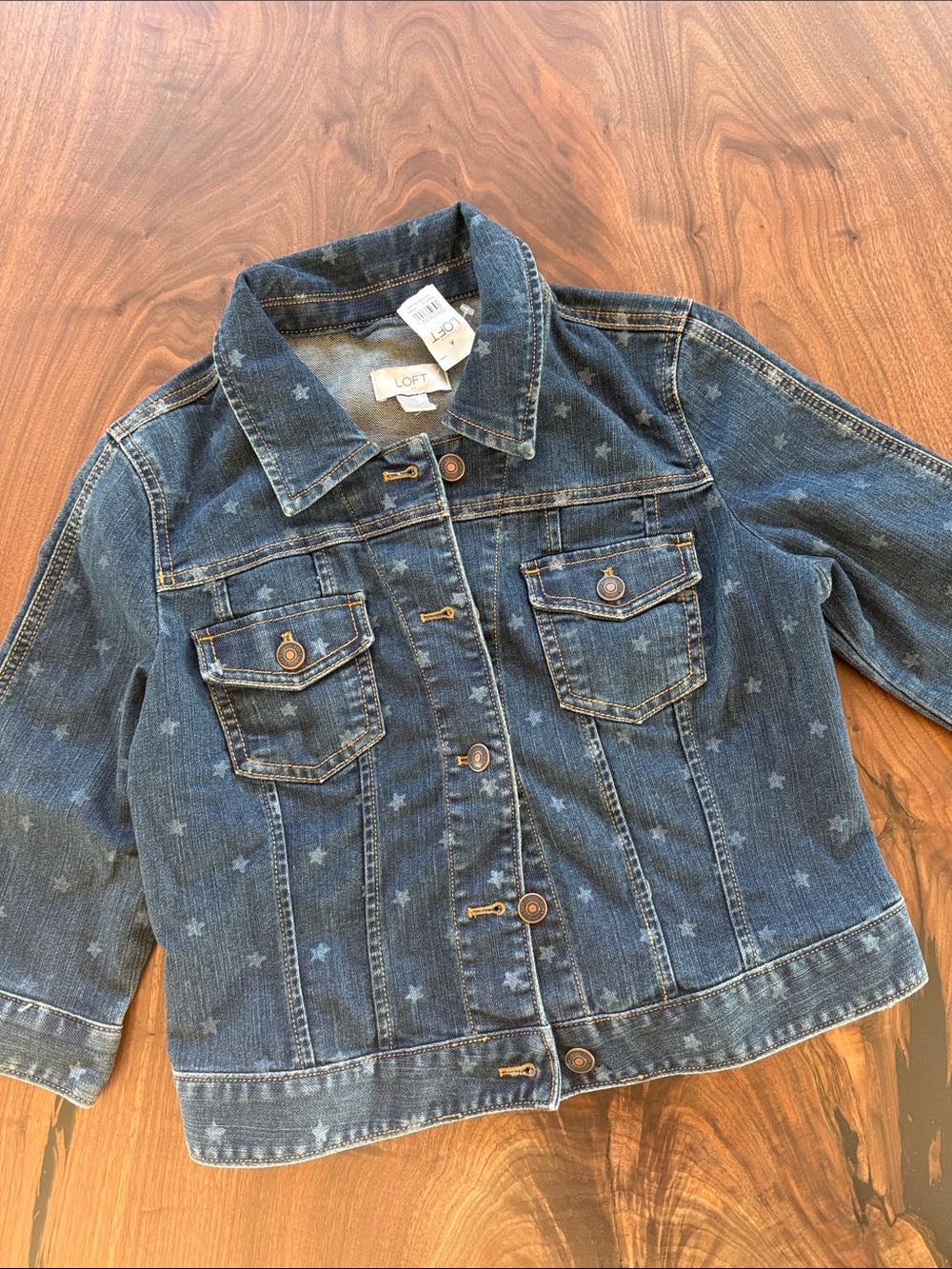 Ann Taylor LOFT cropped jean jacket